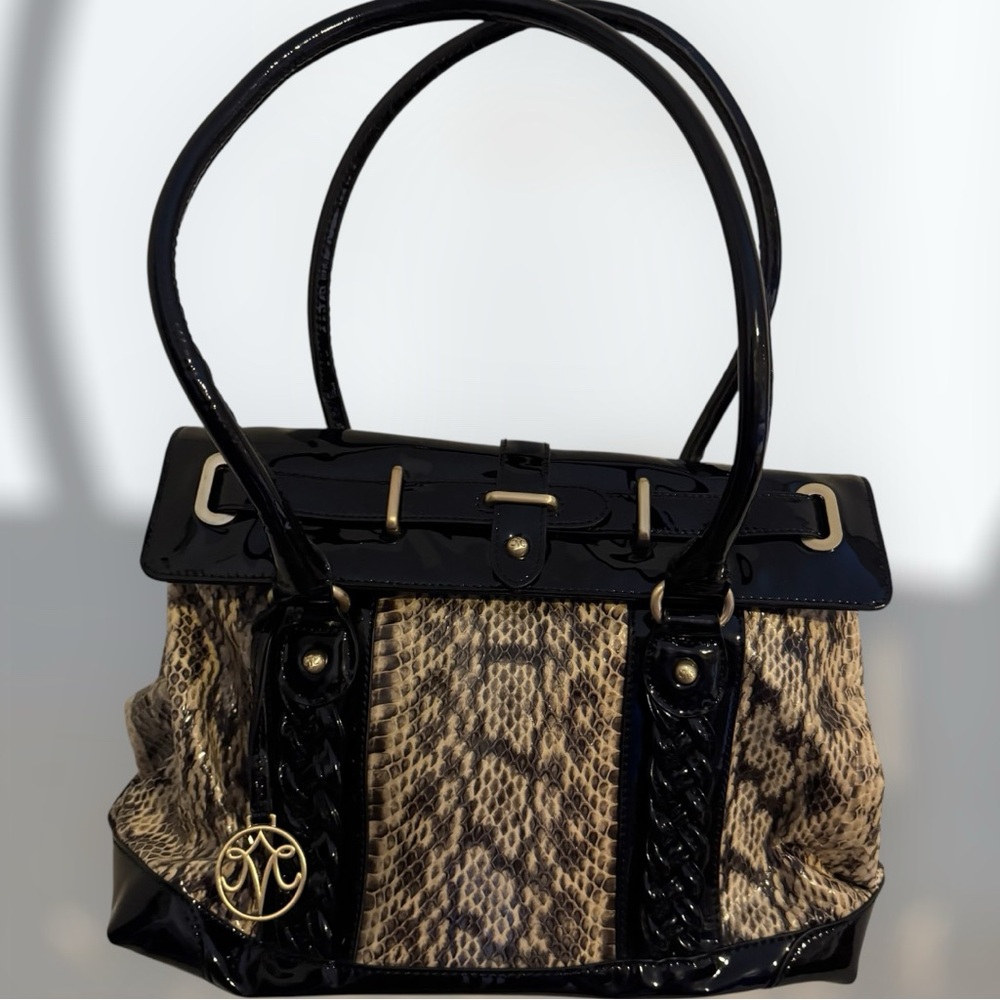 Johnston & Murphy Shoulder Bag Women's Snakeskin‎ Patent